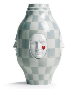 4251549319054 - Designer Porzellan Vase WeiÃ   Grau Ã 31 x H 52 cm - Handgefertigte & Handbemalte Luxus Dekoration