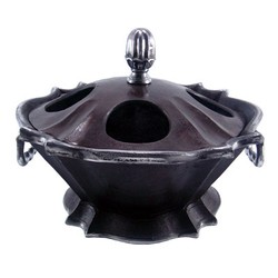 4251549321101 - Barock WeinkÃ¼hler fÃ¼r 4 Flaschen Aluminium   Antik Silber H 20 cm Durchmesser 44 cm - Weinhalter Hotel Dekoration