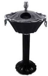 4251549321132 - Barock WeinkÃ¼hlerstÃ¤nder fÃ¼r 4 Flaschen Aluminium   Antik Silber H 80 cm Durchmesser 43 cm - Weinhalter Hotel Dekoration