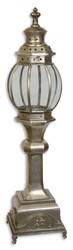 4251549321606 - Jugendstil Gartenlaterne Silber 27 x 27 x H 109 cm - Garten & Terrassen Deko