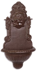 4251549321675 - Jugendstil Gusseisen Wandbrunnen Braun 405 x 214 cm - GartenmÃ¶bel & Deko