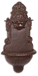 4251549321675 - Jugendstil Gusseisen Wandbrunnen Braun 405 x 214 cm - GartenmÃ¶bel & Deko