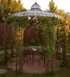 4251549321750 - Gartenpavillon Ã 325 x H 350 cm - verschiedene Farben - Pavillon aus Schmiedeeisen mit verzinktem Blechdach