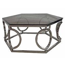 4251549321958 - Art Deco Luxus Couchtisch mit Glasplatte 99 x 99 x H40 cm - Luxus Hotel MÃ¶bel