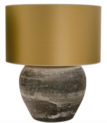 4251549322290 - Luxus Terracotta Tischleuchte Grau   Gold Ã 60 x H 72 cm - Luxus MÃ¶bel