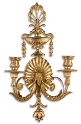 4251549322443 - Barock Wandkerzenhalter Gold 295 x 16 x H 535 cm - Wohnzimmer Deko im Barockstil