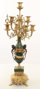 4251549322467 - Barock KerzenstÃ¤nder Set Gold   GrÃ¼n 22 x 26 x H 624 cm - Barockstil MÃ¶bel