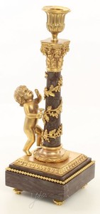 4251549322542 - Jugendstil Kerzenhalter Set Gold   Schwarz 11 x 124 x H 315 cm - Barock & Jugendstil Deko