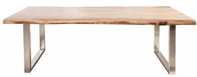 4251549322610 - Designer Massivholz Esstisch Natur - Akazie - 200 x 100 x H80 cm - Aus massivem Akazienholz