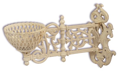 4251549322634 - Jugendstil Blumentopf Wandhalter Antik Cremefarben 242 x 615 cm - Garten & Terrassen Deko