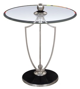 4251549322917 - Luxus Bistrotisch Silber   Schwarz Ã 60 x H 70 cm - Runder Stehtisch