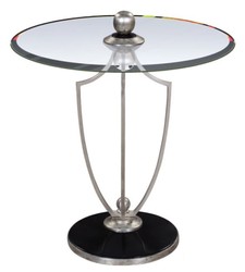 4251549322917 - Luxus Bistrotisch Silber   Schwarz Ã 60 x H 70 cm - Runder Stehtisch