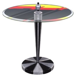 4251549322924 - Luxus Bistrotisch Silber   Schwarz Ã 60 x H 72 cm - Runder Stehtisch
