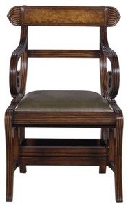 4251549322948 - Mahagoni Bibliotheksstuhl Braun   GrÃ¼n 57 x 53 x H 89 cm - Luxus Leiterstuhl