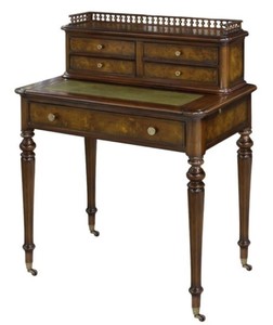 4251549322955 - Mahagoni SekretÃ¤r mit 5 Schubladen Braun   GrÃ¼n 79 x 50 x H 101 cm - Luxus QualitÃ¤t