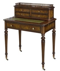 4251549322955 - Mahagoni SekretÃ¤r mit 5 Schubladen Braun   GrÃ¼n 79 x 50 x H 101 cm - Luxus QualitÃ¤t