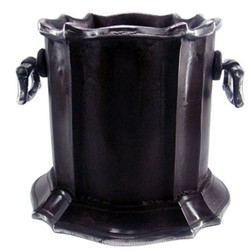 4251549323051 - Barock WeinkÃ¼hler Aluminium   Antik Silber H 23 cm Durchmesser 23 cm - Weinhalter Hotel Dekoration