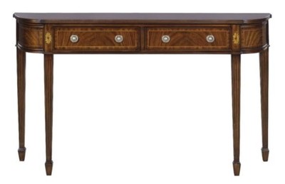 4251549323082 - Luxus Jugendstil Mahagoni Konsole Braun 130 x 30 x H 78 cm - Konsolentisch mit 2 Schubladen im franzÃ¶sichen Jugendstil