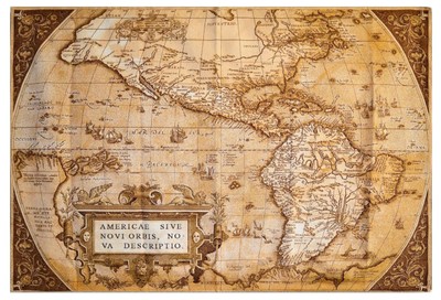 4251549323761 - Art Deco Wandteppich Weltkarte Braun   Beige 180 x 130 cm - Art Deco MÃ¶bel