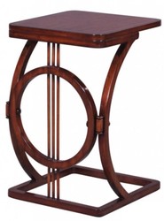 4251549324041 - Art Deco Mahagoni Snack Tisch   Beistelltisch Braun 40 x 40 x H 62 cm - Luxus MÃ¶bel