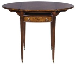 4251549324072 - Luxus Beistelltisch mit Schublade Braun   Hellbraun 89 x 76 x H 64 cm - Wohnzimmer Beistelltisch auf Rollen