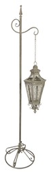 4251549324317 - Jugendstil Gartenlaterne Grau H 175 cm - Garten & Terrassen Deko