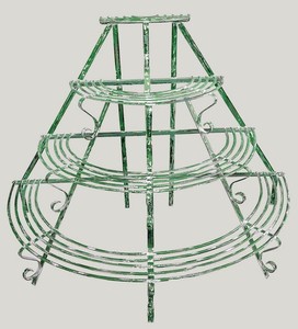 4251549324492 - Jugendstil Pflanzen Etagere   Blumentreppe 153 x 76 x H 117 cm - verschiedene Farben - Schmiedeeisen Gartendeko