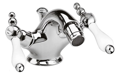 4251549324591 - Jugendstil Retro Bidetarmatur Badezimmer Waschtischarmatur Silber   WeiÃ H 105 cm - Luxus QualitÃ¤t