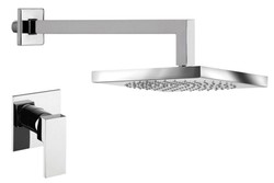 4251549324850 - Luxus Duschgarnitur Unterputz-Duscheneinhebelmischer mit Kopfbrause Silber - Luxus Badezimmer Duschset