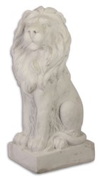 4251549325109 - Garten Terrassen Deko Skulptur Sitzender LÃ¶we WeiÃgrau 265 x 37 x H 75 cm - Hotel & Restaurant Deko