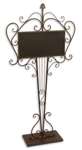 4251549325239 - Jugendstil Schmiedeeisen Gastrotafel Braun 625 x 19 x H 1285 cm - Gastronomie Tafel