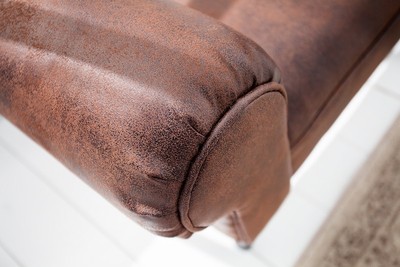 Banco de dise&ntilde;o Casa Padrino ancho marr&oacute;n 100 cm, altura 55 cm - imitaci&oacute;n de cuero – Bild 3