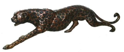 4251549325536 - Luxus Bronzefigur Gepard 115 x 17 x H 26 cm - Luxus QualitÃ¤t