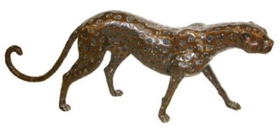 4251549325543 - Luxus Bronzefigur Gepard 140 x 20 x H 58 cm - Luxus QualitÃ¤t