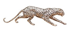 4251549325659 - Luxus Bronzefigur Gepard Silber   Schwarz 62 x 14 x H 18 cm - Luxus QualitÃ¤t