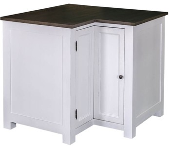 Casa Padrino Country Style Kitchen Corner Cabinet White Black 98