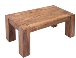 4251549325826 - Designer Massivholz Couchtisch Natur 100 x H 40 cm -  Massivholz - Salon Wohnzimmer Tisch