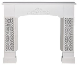 4251549325901 - Landhausstil Kaminumrandung mit Verzierungen Weià 115 x 23 x H 100 cm - Landhausstil Möbel 4251549325901 - Landhausstil Kaminumrandung mit Verzierungen Weià 115 x 23 x H 100 cm - Landhausstil Möbel