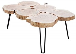 4251549325925 - Designer Massivholz Couchtisch Akazie Natur 115 x H 40 cm -  Massivholz - Salon Wohnzimmer Tisch - Unikat