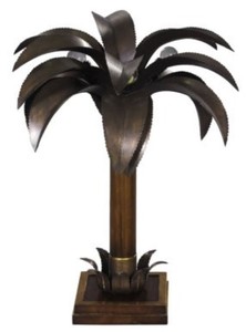 4251549326113 - Luxus Tischleuchte   Tischlampe Palme Braun 60 x 60 x H 78 cm - Luxus QualitÃ¤t