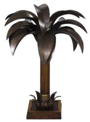 4251549326113 - Luxus Tischleuchte   Tischlampe Palme Braun 60 x 60 x H 78 cm - Luxus QualitÃ¤t