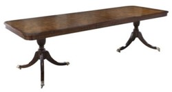 4251549326212 - Luxus Mahagoni Esstisch mit Rollen Hellbraun   Dunkelbraun 180 x 95 x H 89 cm - Luxus EsszimmermÃ¶bel