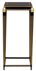 4251549326359 - Luxus Wohnzimmer Blumentisch Schwarz   Gold 45 x 45 x H 95 cm - Luxus Beistelltisch