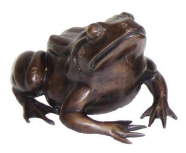 4251549326366 - Luxus Deko Bronze Frosch 24 x 30 x H 16 cm - Luxus Bronzefigur