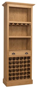 4251549326410 - Landhausstil Barschrank Naturfarben 78 x 41 x H 210 cm - Landhausstil Weinschrank
