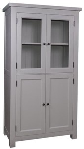 4251549326762 - Landhausstil KÃ¼chenschrank mit 4 TÃ¼ren Grau 100 x 50 x H 180 cm - KÃ¼chenmÃ¶bel