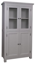 4251549326762 - Landhausstil KÃ¼chenschrank mit 4 TÃ¼ren Grau 100 x 50 x H 180 cm - KÃ¼chenmÃ¶bel