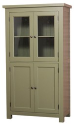 4251549326779 - Landhausstil KÃ¼chenschrank mit 4 TÃ¼ren GrÃ¼n 100 x 50 x H 180 cm - KÃ¼chenmÃ¶bel