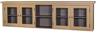 4251549326816 - Landhausstil KÃ¼chenhÃ¤ngeschrank Beige   Grau 192 x 31 x H 65 cm - Oberschrank mit 4 GlastÃ¼ren