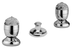 4251549326892 - Luxus Badewannen Armaturen Bidget Dreilochbatterie Ablaufgarnitur Silber - Luxus Bad ZubehÃ¶r Made in Italy